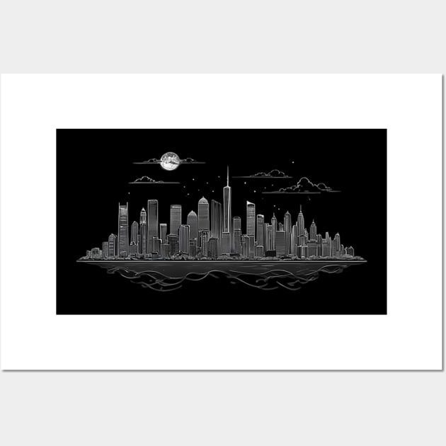 SINGAPORE SKYLINE Wall Art by likbatonboot